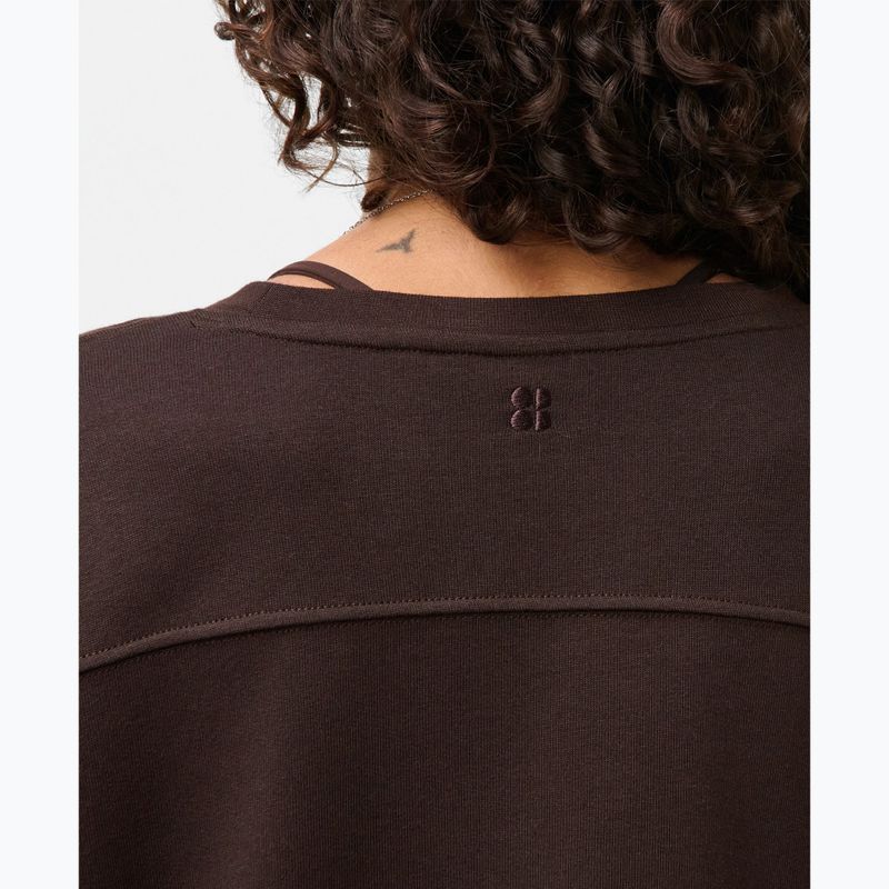 Bluză pentru femei Sweaty Betty After Class Yoke Crop espresso brown 4