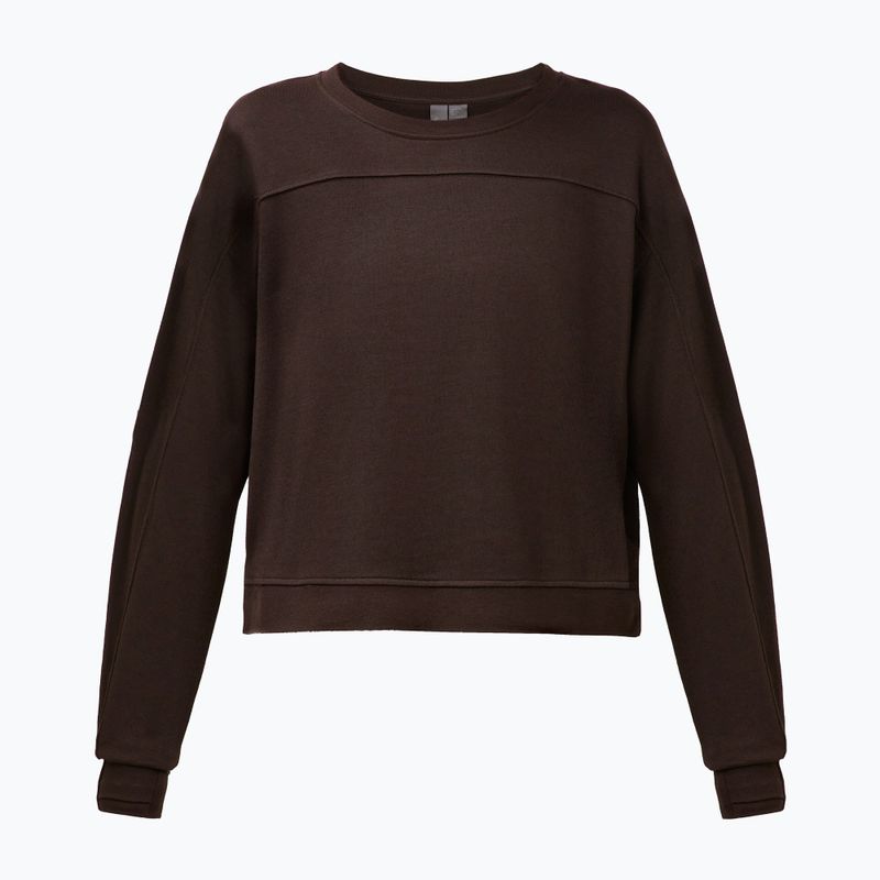 Bluză pentru femei Sweaty Betty After Class Yoke Crop espresso brown 6