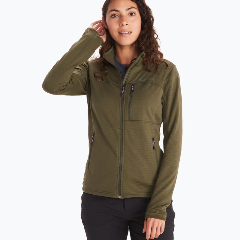 Marmot Preon bluză de trening fleece pentru femei verde M12399