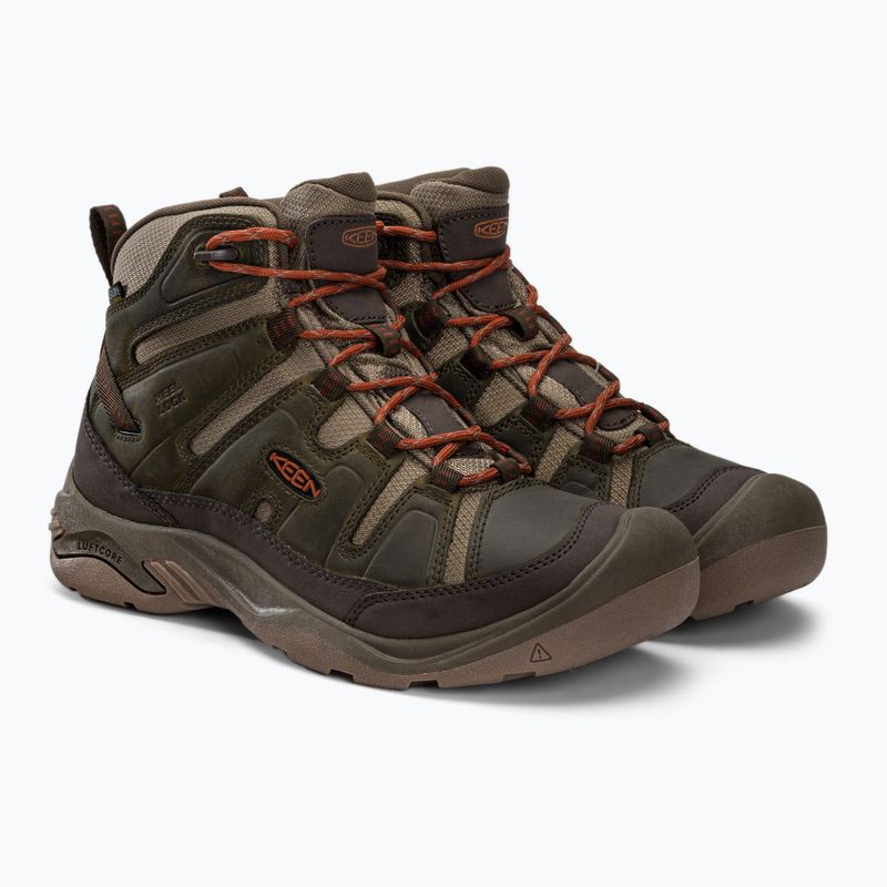 Cizme de trekking pentru bărbați KEEN Circadia Mid Wp verde-maro 1026766 4