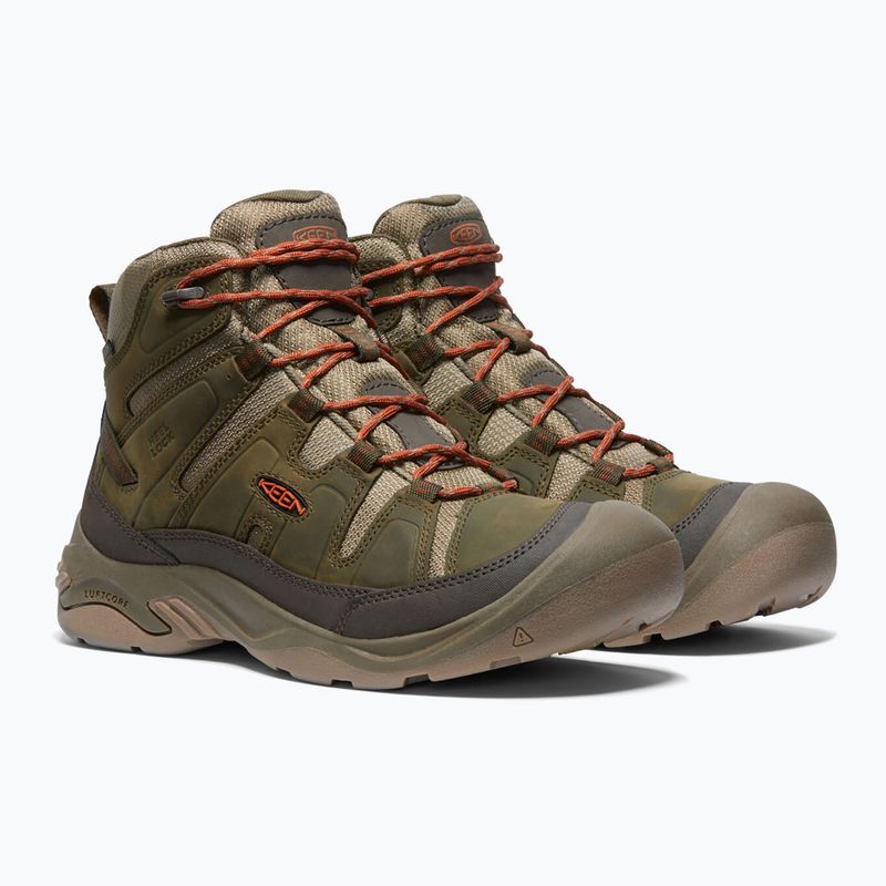 Cizme de trekking pentru bărbați KEEN Circadia Mid Wp verde-maro 1026766 15