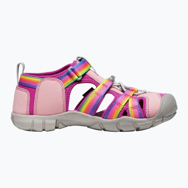 Sandale de trekking pentru copii Keen Seacamp II CNX roz-colorate 1027421 9