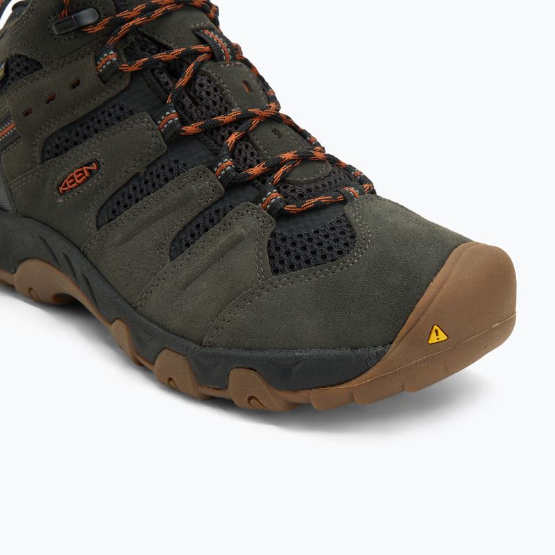 Încălțăminte de trekking pentru bărbați KEEN Headout Mid Waterproof black olive/fossil orange 7