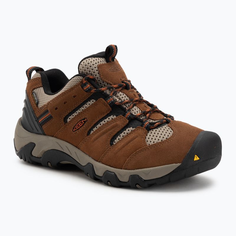 Încălțăminte de trekking pentru bărbați KEEN Headout Waterproof bison/fossil orange