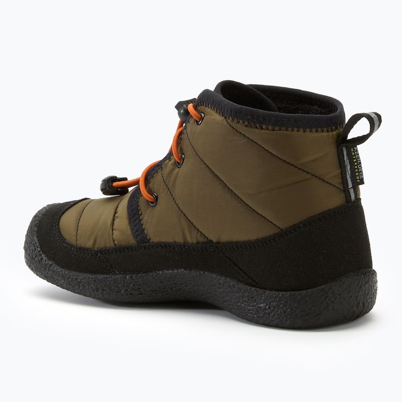 KEEN Howser II Chukka WP cizme pentru copii dark olive/gold flame 3