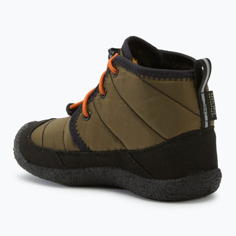 Cizme pentru copii KEEN Howser II Chukka WP dark olive/gold flame 3