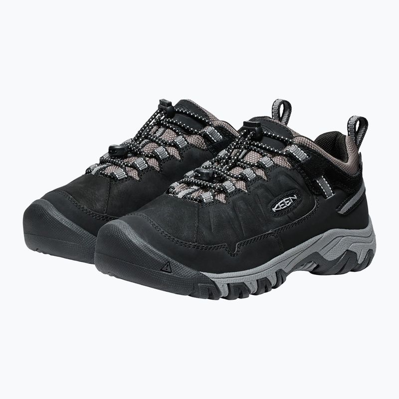 Încălțăminte de trekking pentru copii KEEN Targhee IV Low Waterproof black/steel grey 4