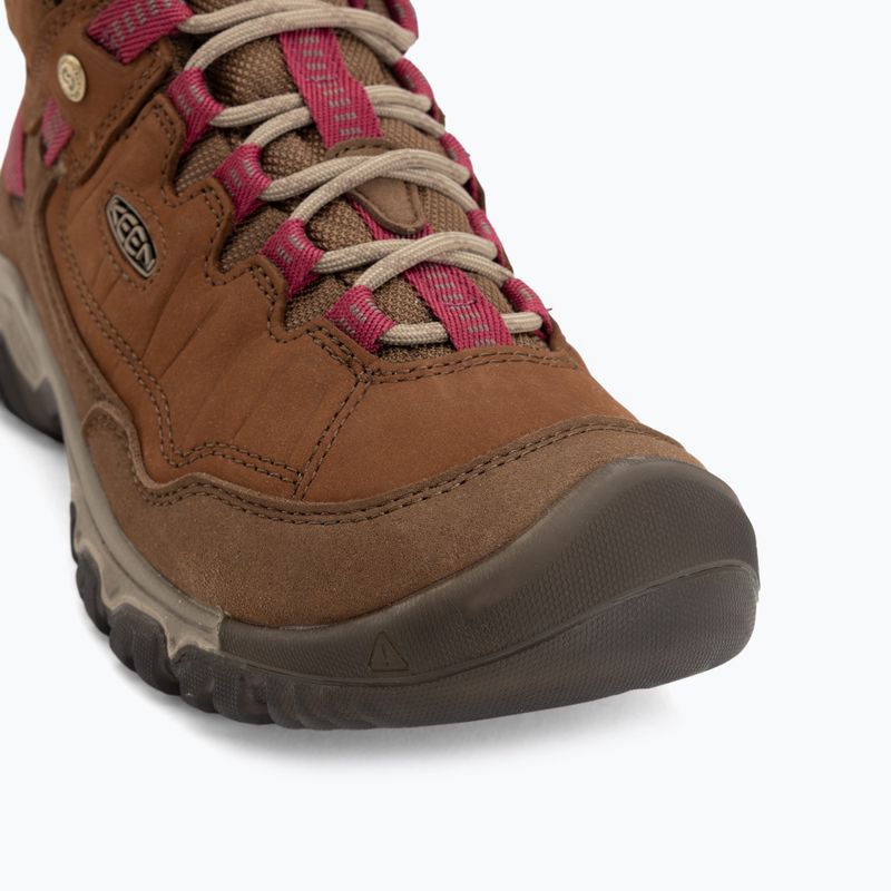 Încălțăminte de trekking pentru femei KEEN Targhee IV Mid Wp bison/beaujolais 7