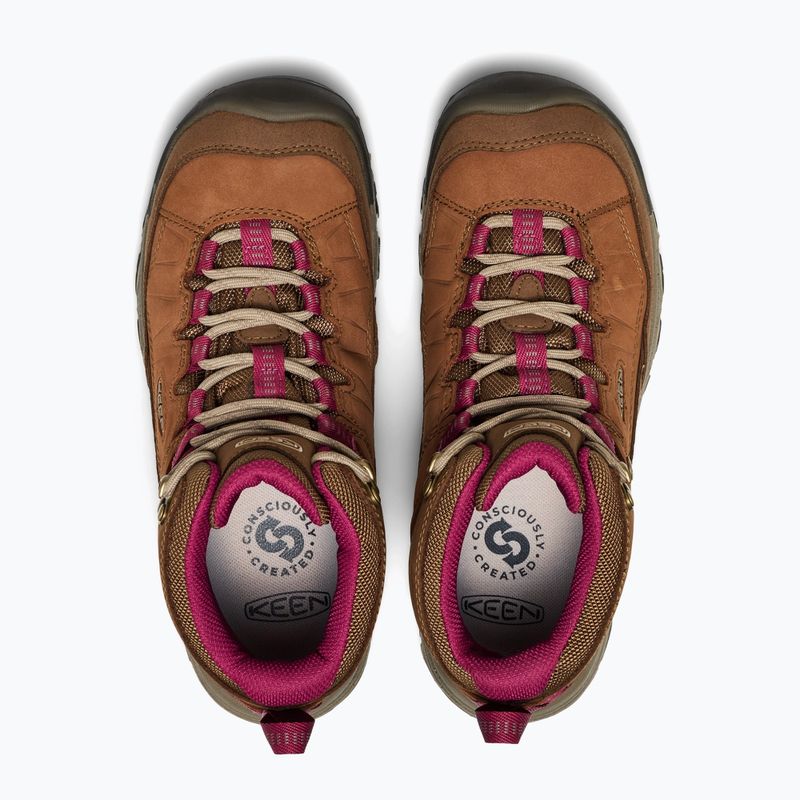 Încălțăminte de trekking pentru femei KEEN Targhee IV Mid Wp bison/beaujolais 5