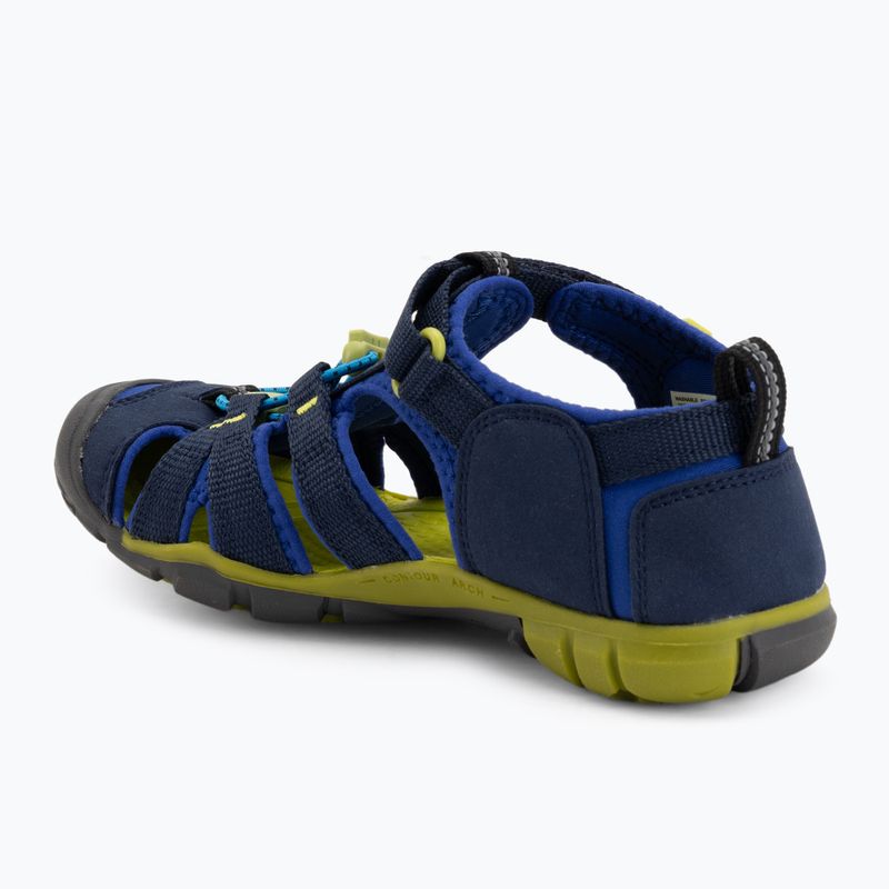 Sandale pentru juniori KEEN Seacamp II CNX naval academy/chartreuse 3
