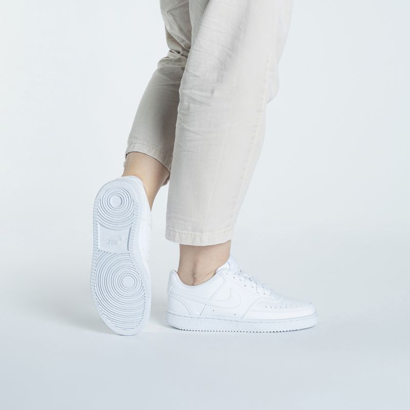 Pantofi sport damă Nike Court Vision Low Next Nature white/white/white 2