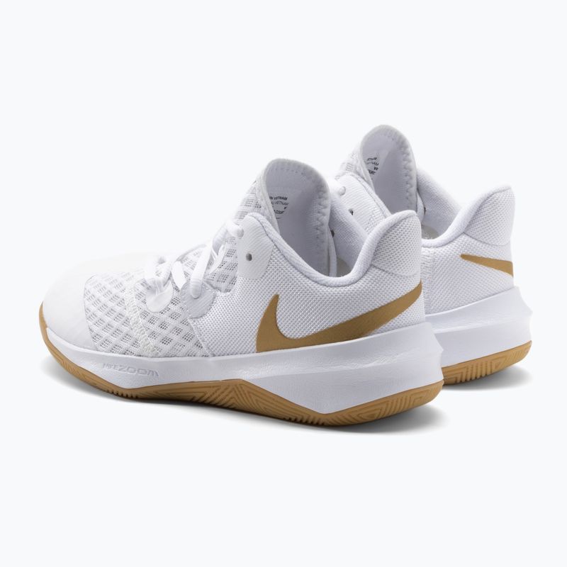 Pantofi de volei Nike Zoom Hyperspeed Court SE alb/auriu 3