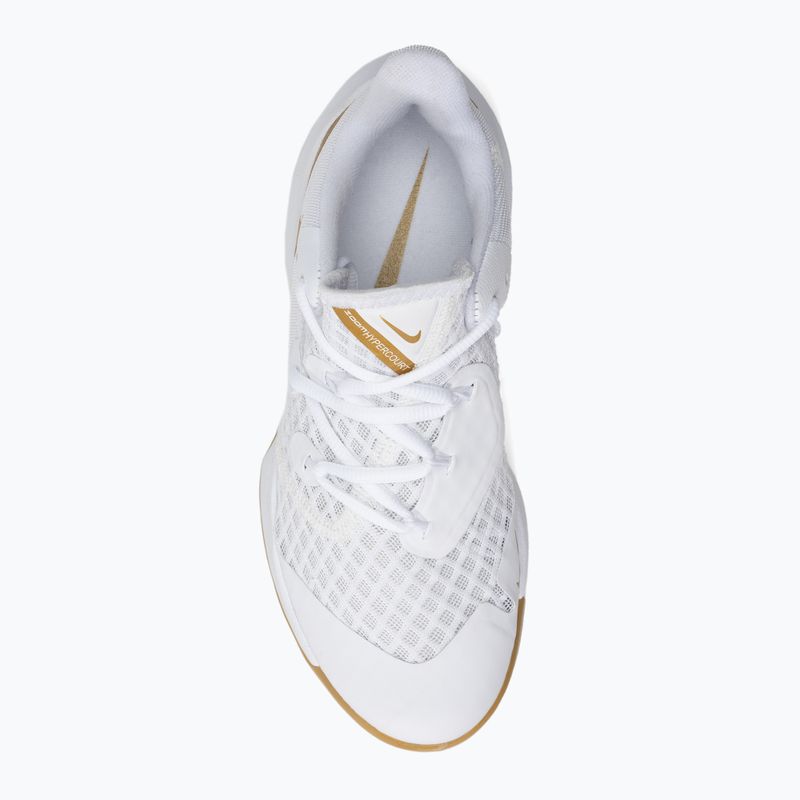 Pantofi de volei Nike Zoom Hyperspeed Court SE alb/auriu 5