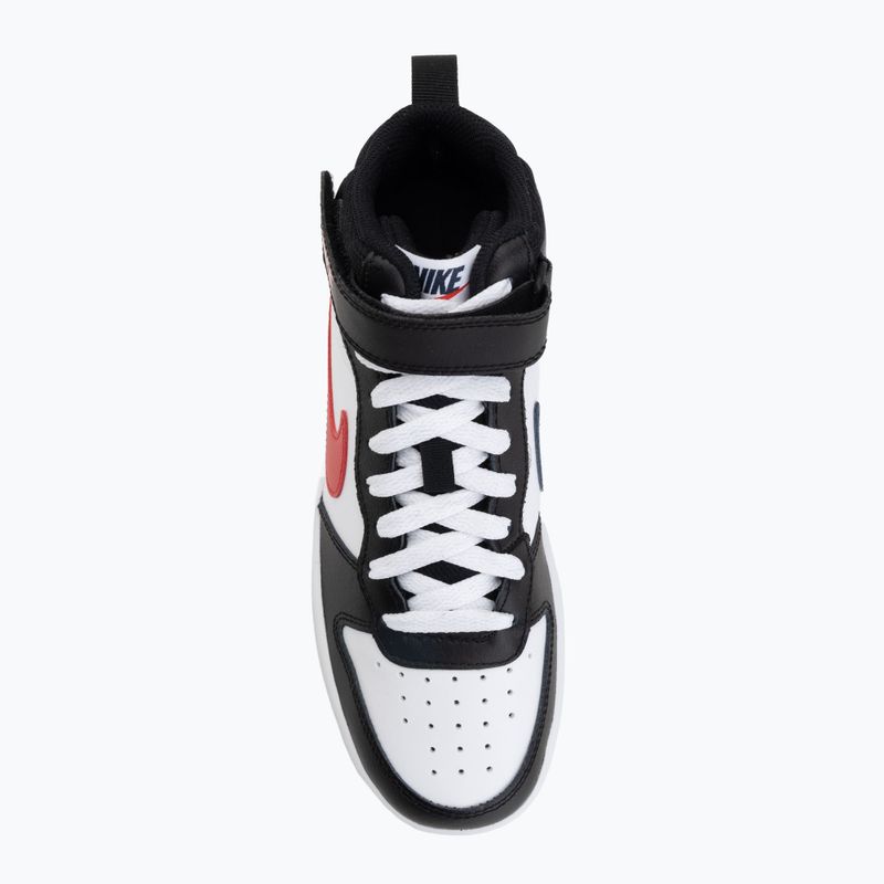 Încălțăminte pentru copii Nike Court Borough Mid 2 white/white/black/university red 5