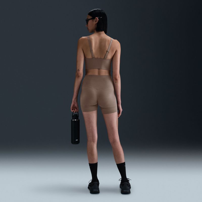 Sutien de antrenament Nike Alate Medium Support Longline mink brown/white 12