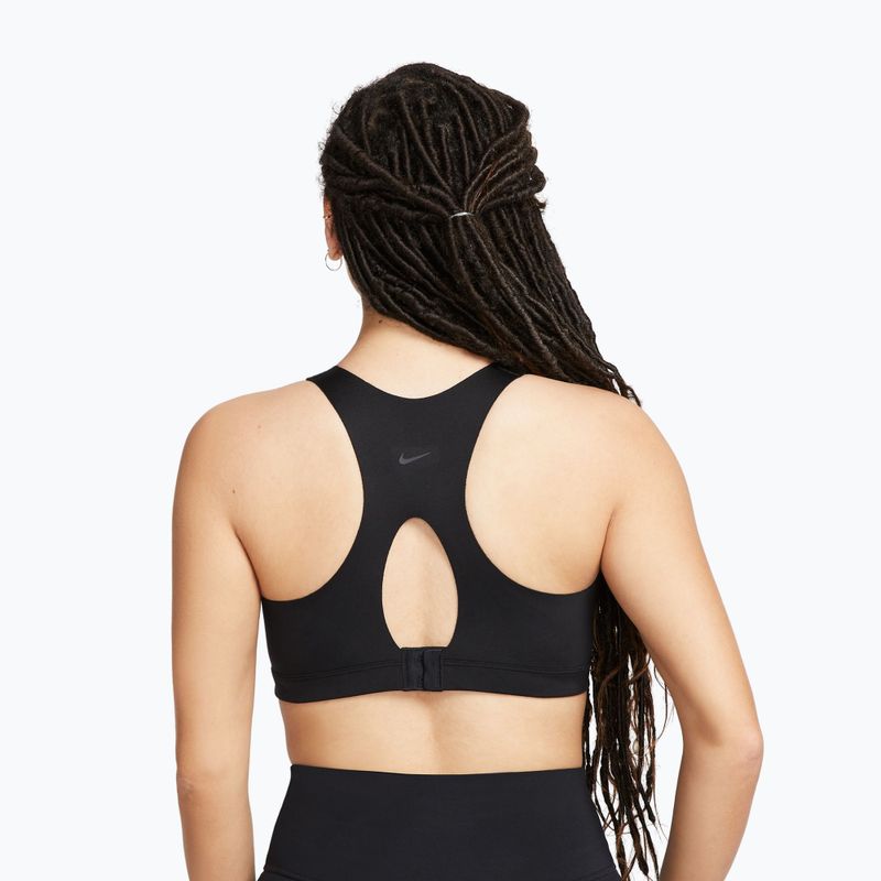 Sutien de antrenament Nike Alpha High-Support Zip-Front black/black/dark smoke grey/dark smoke grey 2