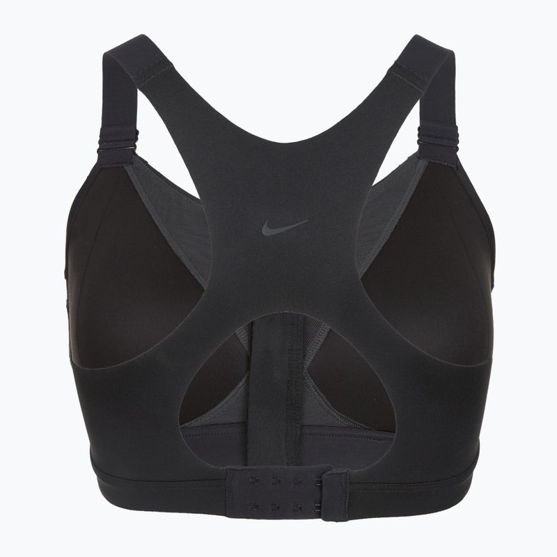 Sutien de antrenament Nike Alpha High-Support Zip-Front black/black/dark smoke grey/dark smoke grey 9