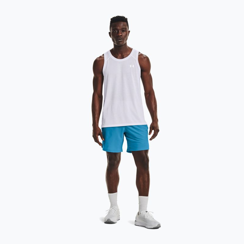 Bărbați Under Armour Streaker Singlet de alergare Tank top alb 1361468-100 2