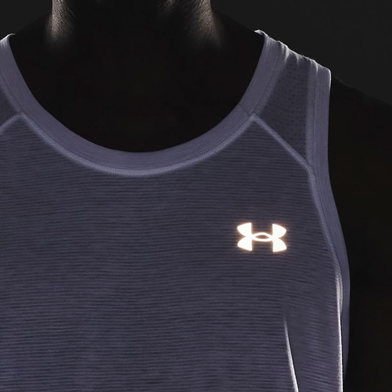 Bărbați Under Armour Streaker Singlet de alergare Tank top alb 1361468-100 4