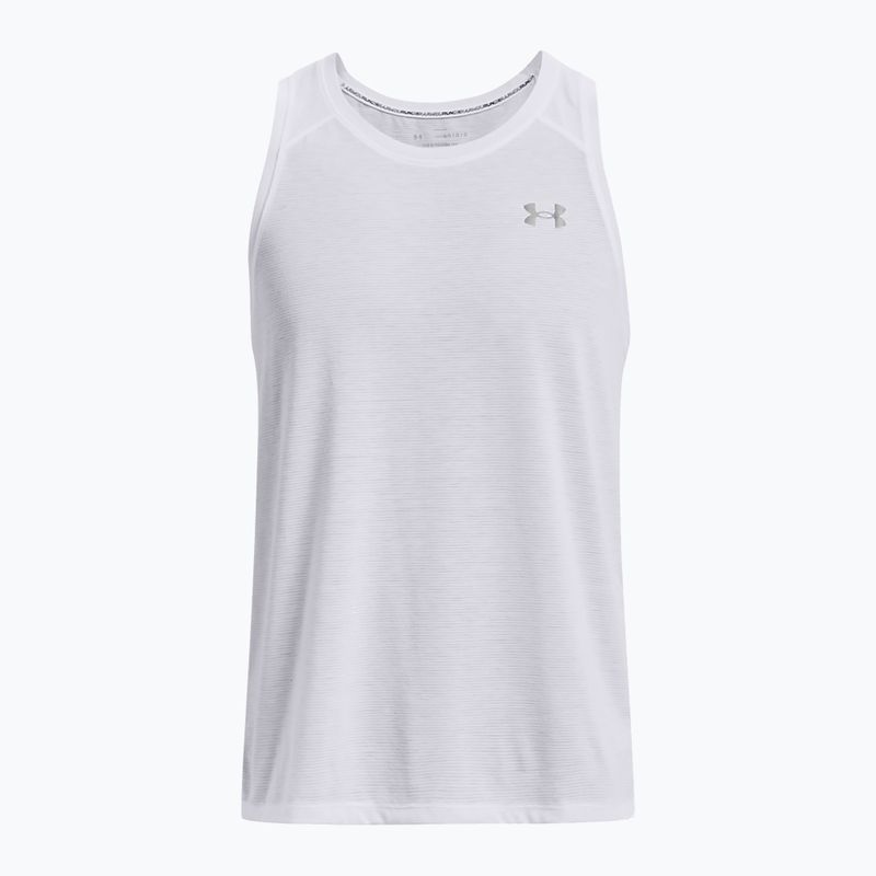 Bărbați Under Armour Streaker Singlet de alergare Tank top alb 1361468-100 5