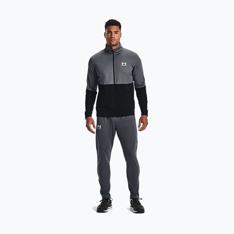 Tricou de antrenament Under Armour Pique Track gri pentru bărbați 1366202 2
