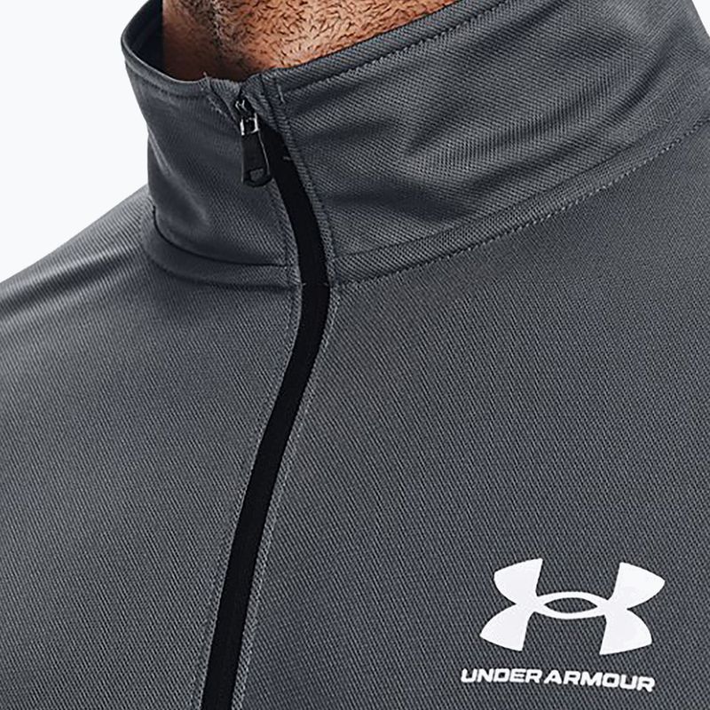Tricou de antrenament Under Armour Pique Track gri pentru bărbați 1366202 6