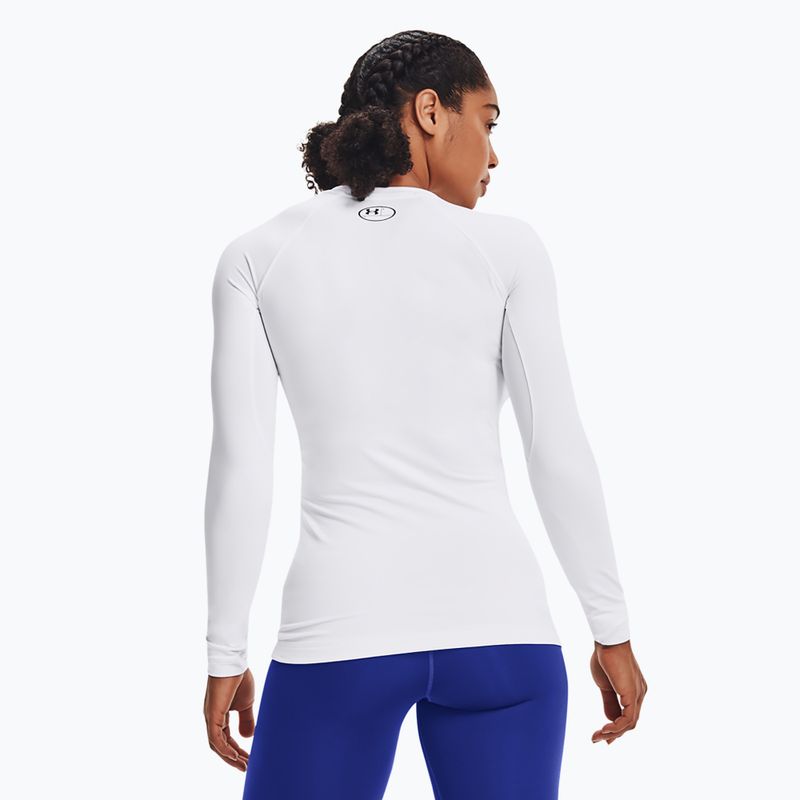 Longsleeve pentru femei Under Armour Authentics CG Crew white/black 2