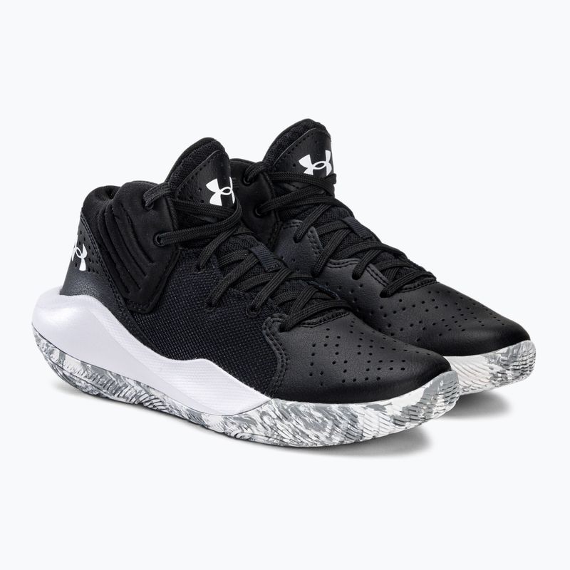 Încălțăminte de baschet pentru copii Under Armour GS Jet '21 001 negru-albă UAR-3024794001-001-4.5 5