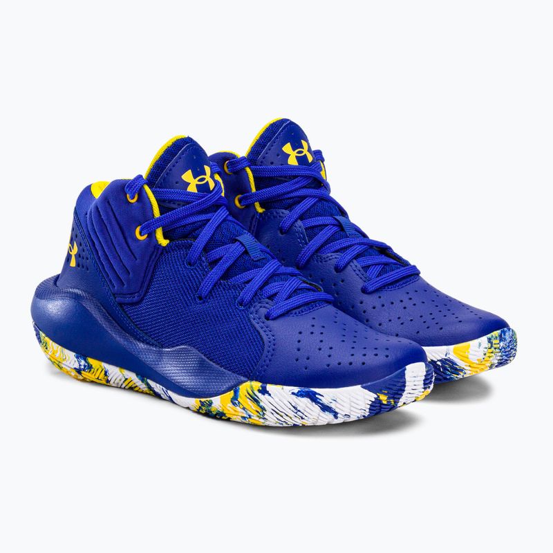 Încălțăminte de baschet pentru bărbați Under Armour GS Jet '21 400 albastru-albă 3024794-400 5