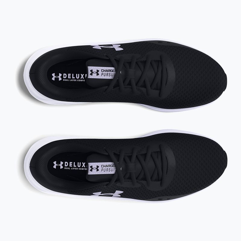 Under Armour Charged Pursuit 3 pantofi de alergare pentru femei negru/negru/alb 11