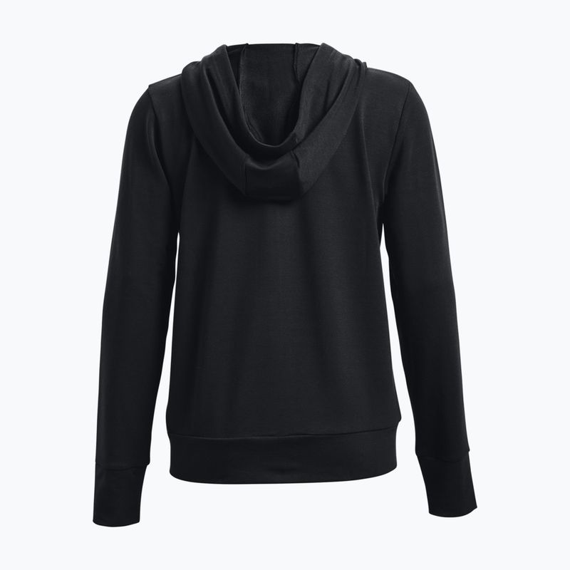 Tricou de antrenament pentru femei Under Armour Rival Terry Full Zip Hoodie negru 1369853 2