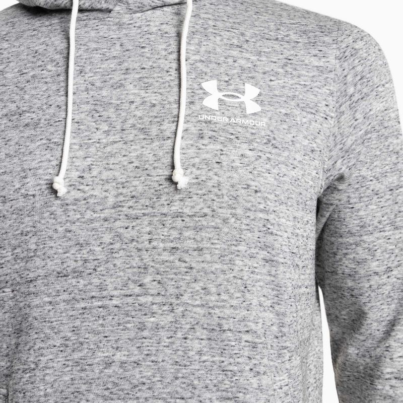 Tricou de antrenament pentru bărbați Under Armour Rival Terry LC gri 1370401-112 3
