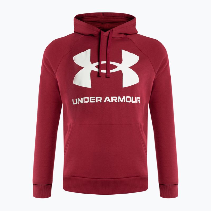 Tricou de antrenament pentru bărbați Under Armour Rival Fleece Big Logo HD roșu și alb 1357093-664 4