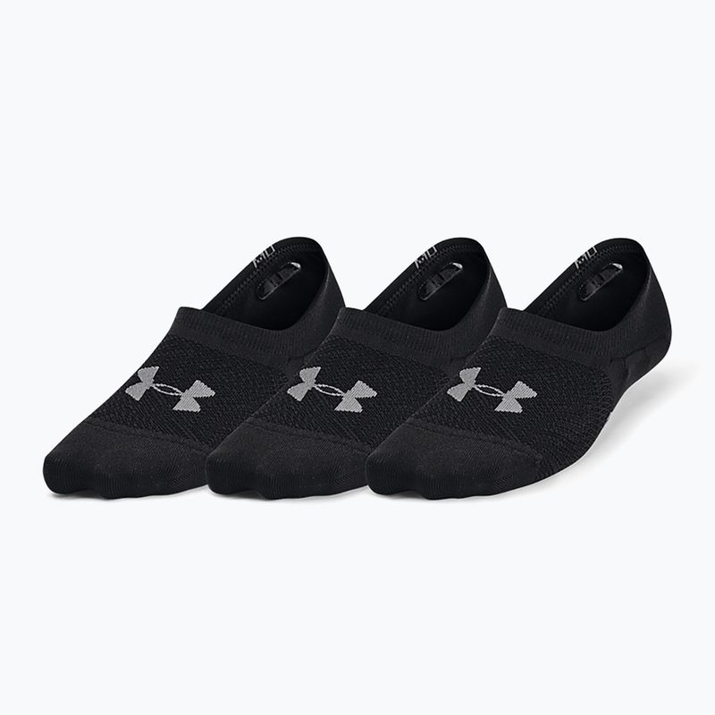 Șosete de antrenament pentru femei Under Armour Breathe Lite Ultra Low 3P black/black/pitch gray