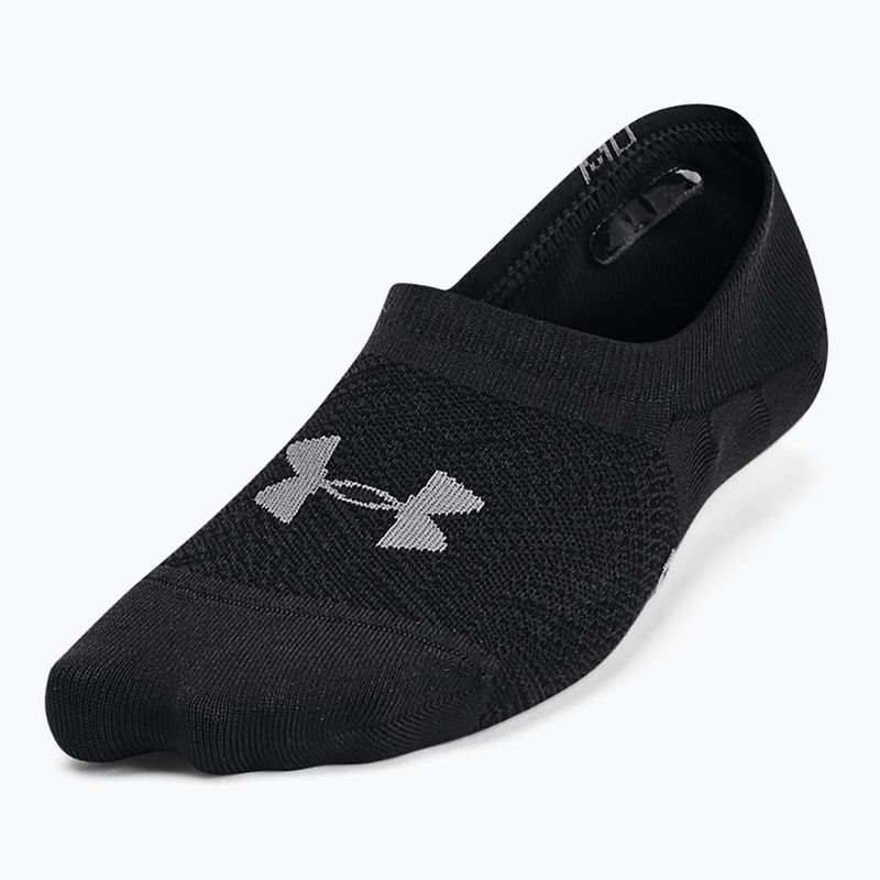 Șosete de antrenament pentru femei Under Armour Breathe Lite Ultra Low 3P black/black/pitch gray 2