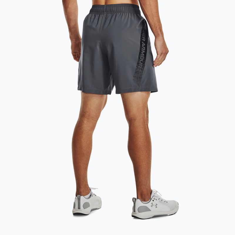 Pantaloni scurți de antrenament pentru bărbați Under Armour Woven Graphic gri/negru 2