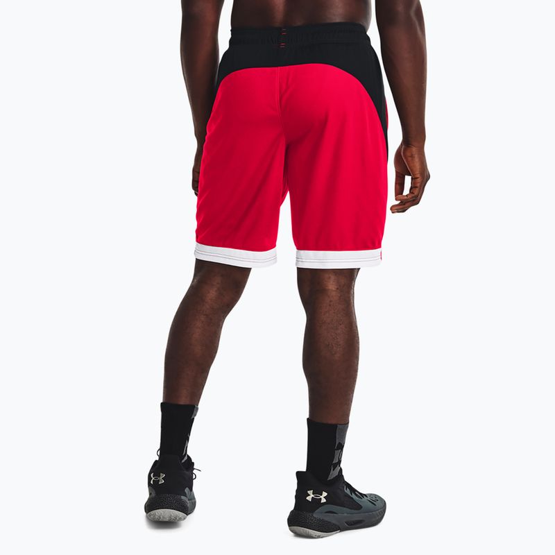 Pantaloni scurți de baschet pentru bărbați Under Armour Baseline 10In 600 roșii 1370220-600-LG 3