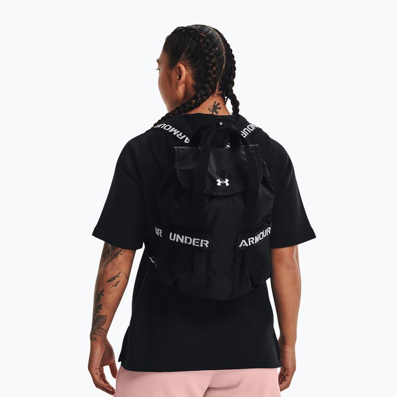 Rucsac urban pentru femei Under Armour Favourite 10 l negru/negru/alb pentru femei 6