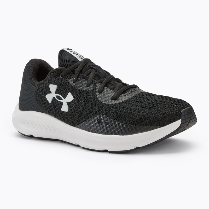 Under Armour Charged Pursuit 3 negru/negru/alb pantofi de alergare pentru bărbați