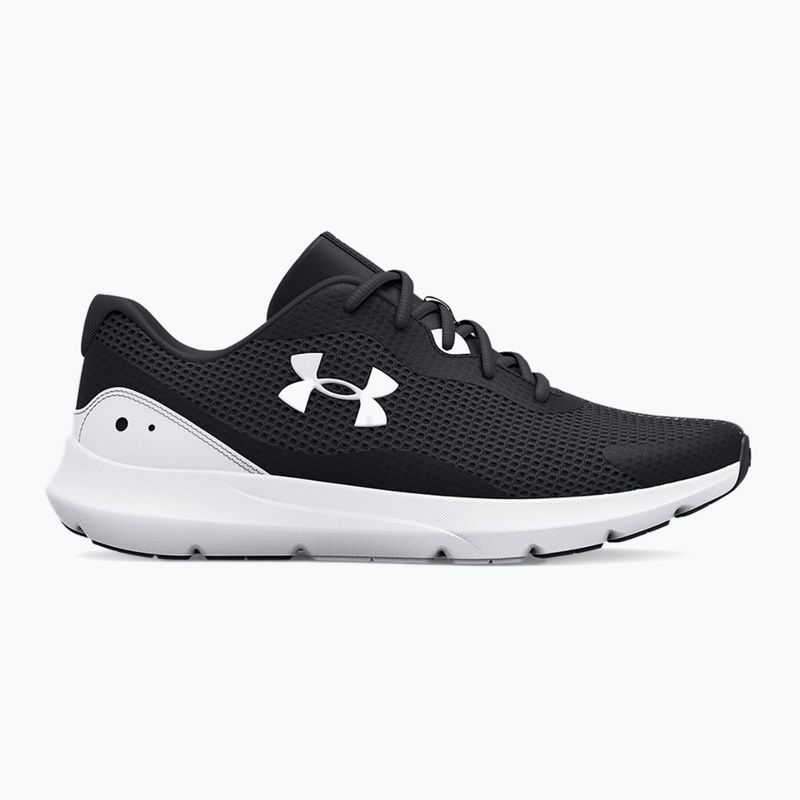Under Armour Surge 3 bărbați pantofi de alergare negru și alb 3024883 10