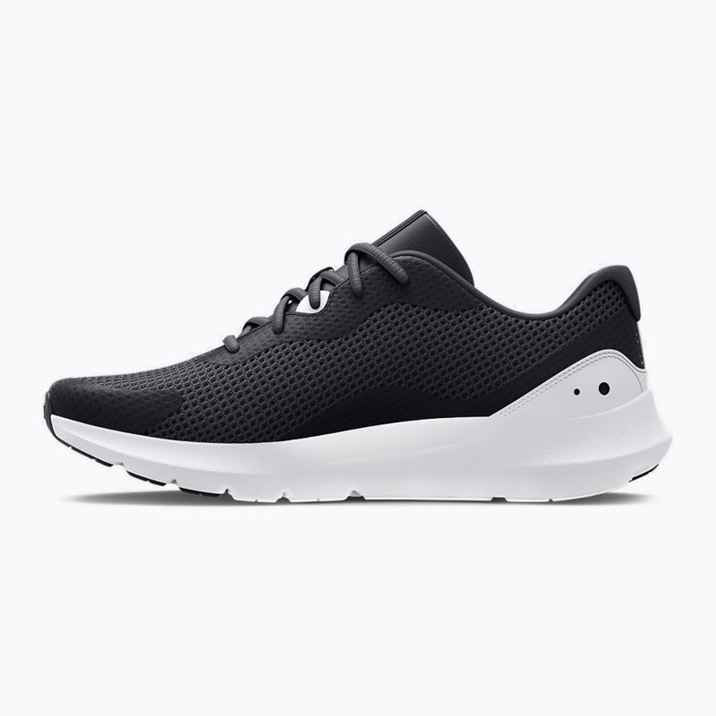 Under Armour Surge 3 bărbați pantofi de alergare negru și alb 3024883 11