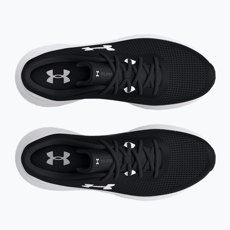 Under Armour Surge 3 bărbați pantofi de alergare negru și alb 3024883 12