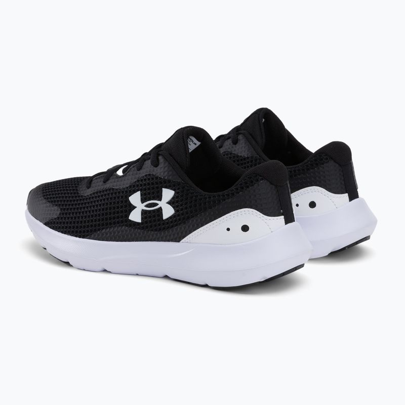 Under Armour Surge 3 bărbați pantofi de alergare negru și alb 3024883 3