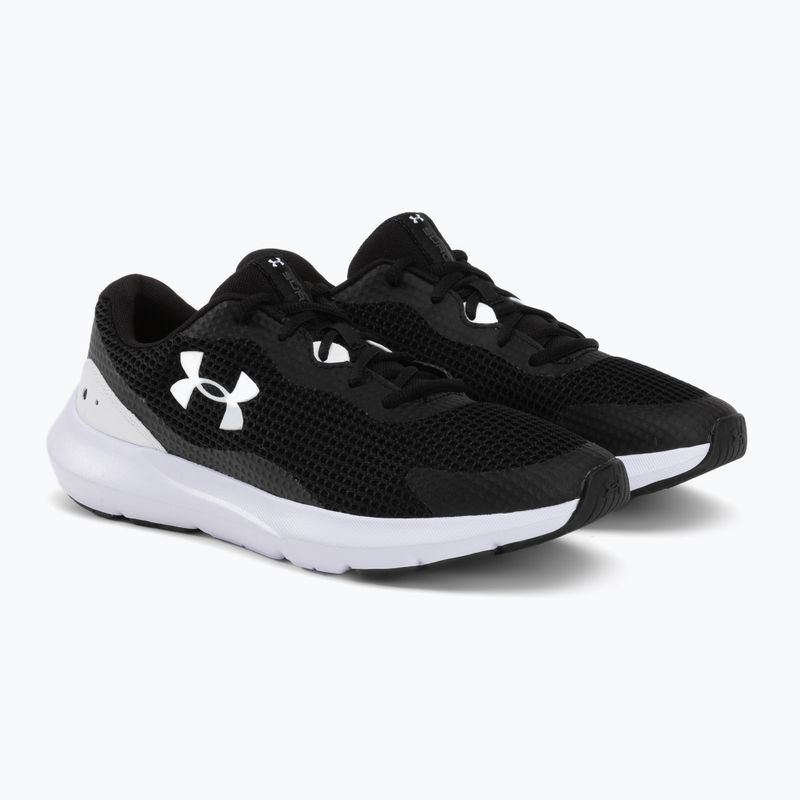 Under Armour Surge 3 bărbați pantofi de alergare negru și alb 3024883 4