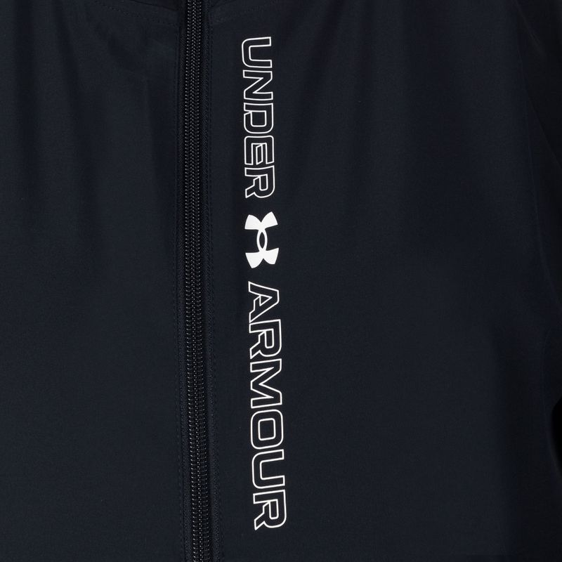 Under Armour Woven jachetă cu glugă pentru femei cu glugă neagră și albă 1369889 3