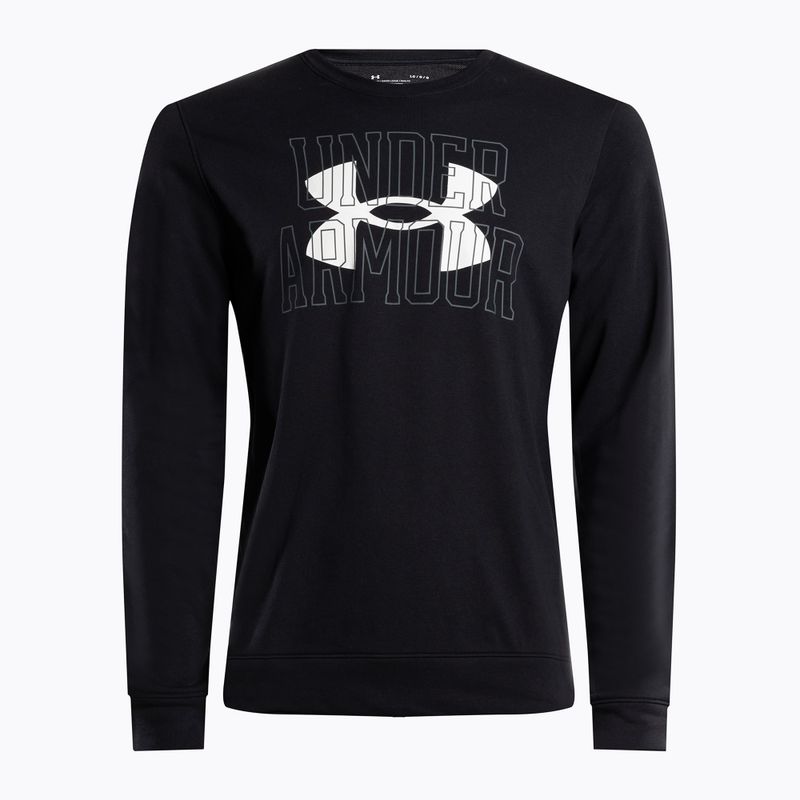 Tricou de antrenament pentru bărbați Under Armour Rival Terry Logo Crew negru 1370391-001