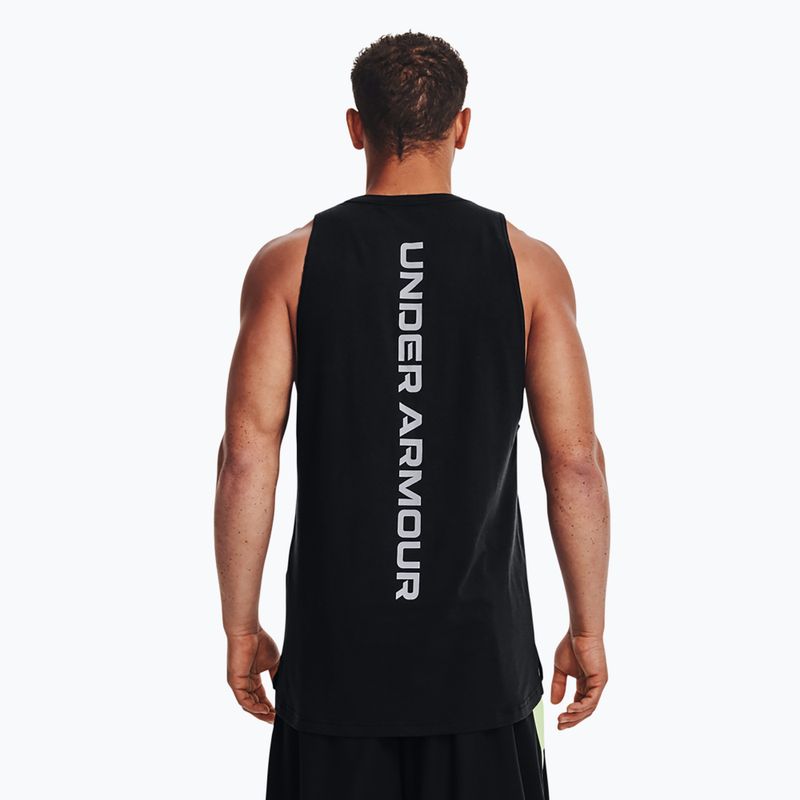 Tricou de baschet pentru bărbați Under Armour Baseline Cotton Tank 003 negru 1361901-003 3