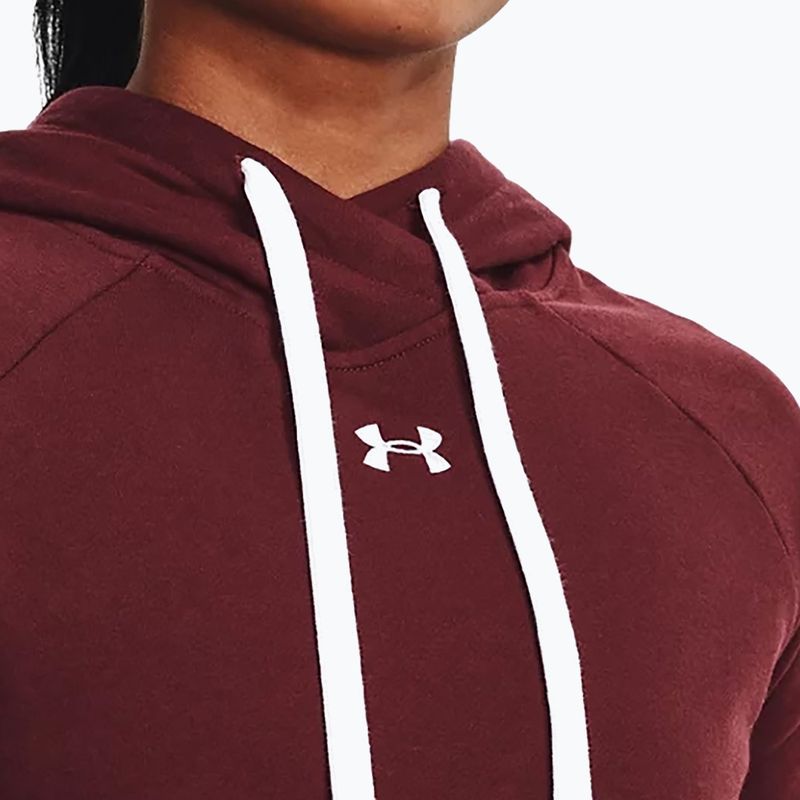 Hanorac cu glugă Under Armour Rival Fleece Hb pentru femei  maro 1356317 4