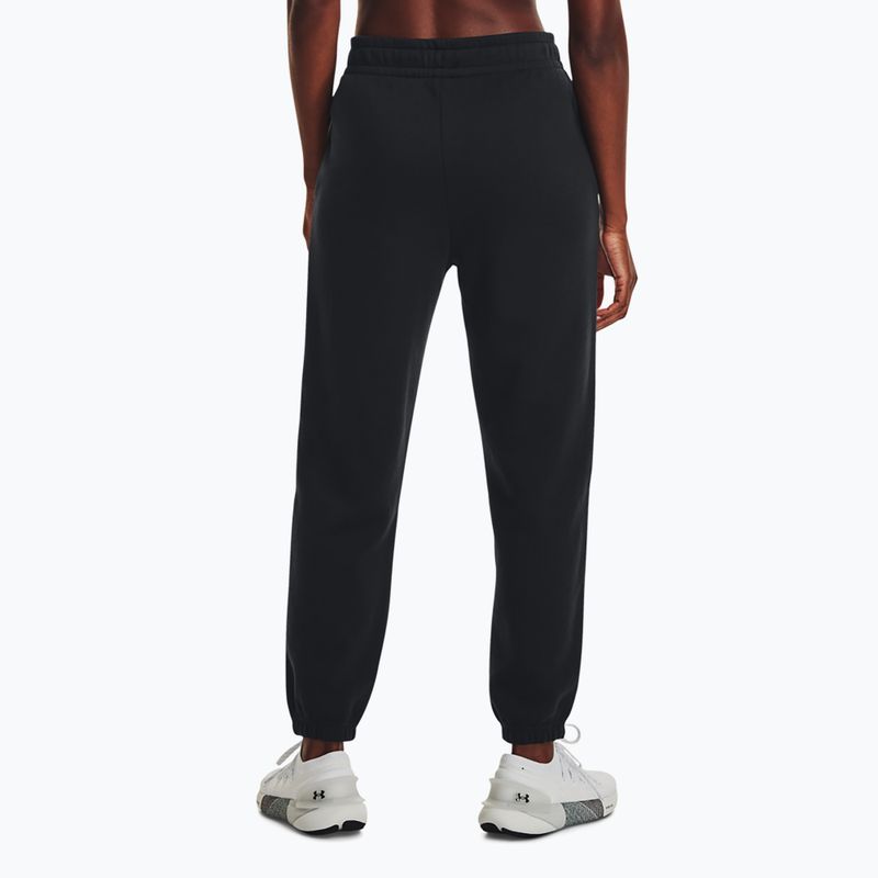 Pantaloni de antrenament pentru femei Under Armour Essential Fleece Joggers black/white 3