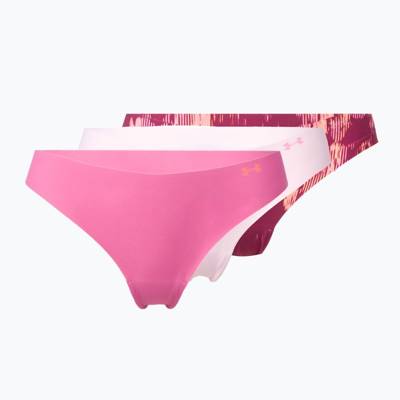 Under Armour chiloți fără cusur pentru femei Ps Thong 3-Pack roz 1325617-669